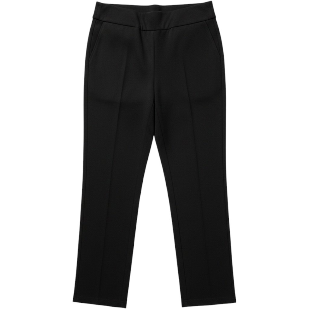 New Directions Womens Black Pull On Dress Pants Straight Leg Size Medium Stretch
